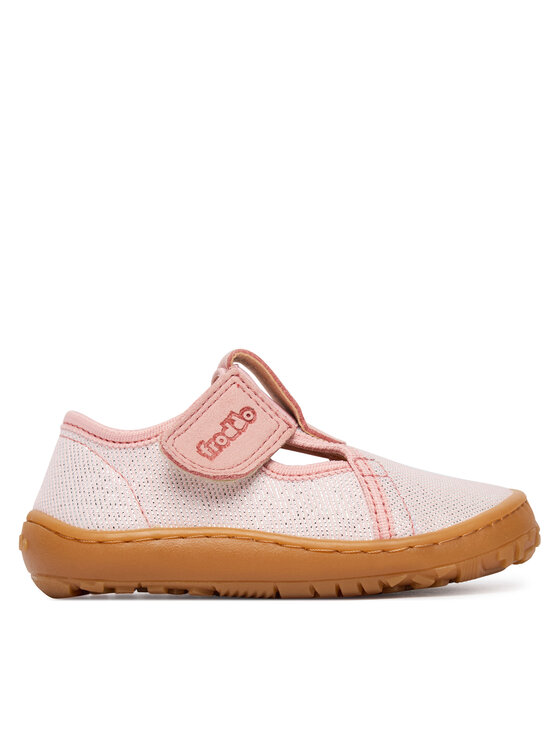 Froddo Papuci de casă Barefoot Canvas T-Bar G1700439-2 M Roz