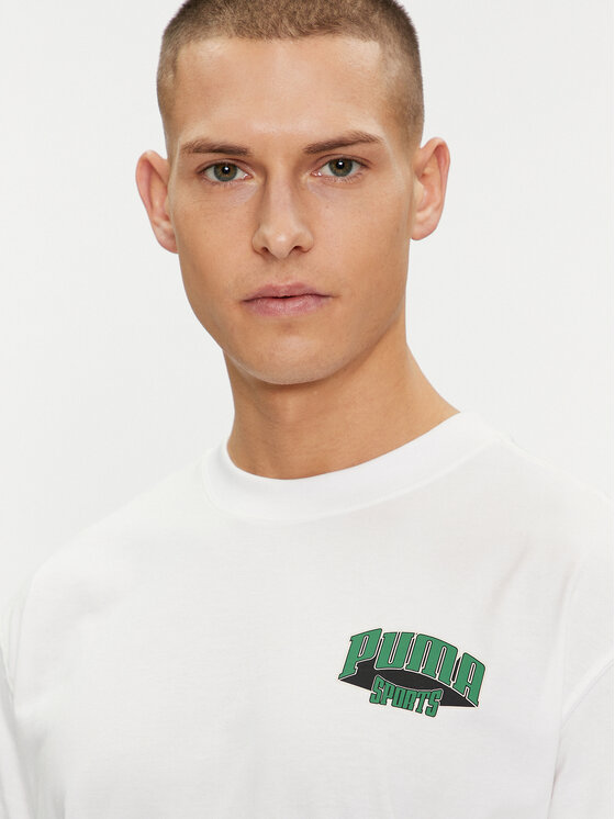 Puma Puma T-krekls For The Fanbase Graphic 624395 Balts Relaxed Fit