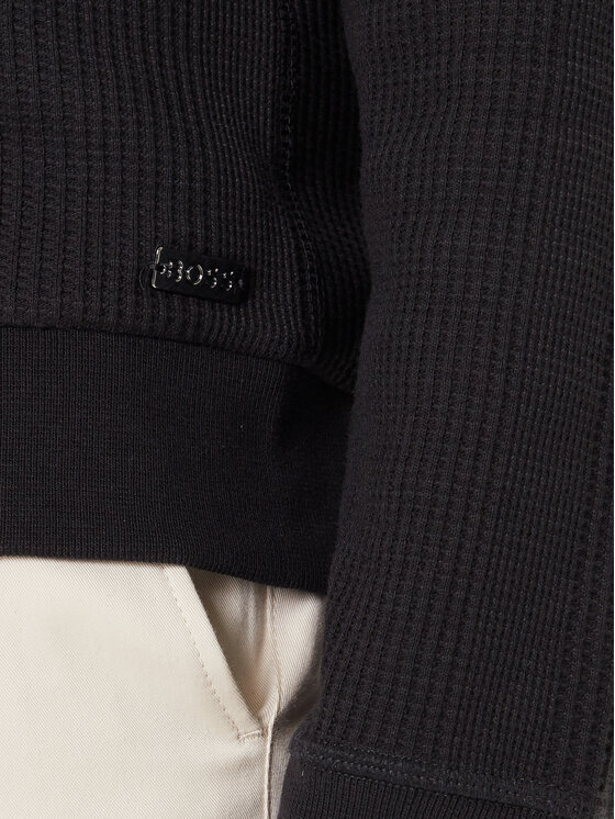 BOSS BOSS Mikina Structure 50559332 Čierna Regular Fit