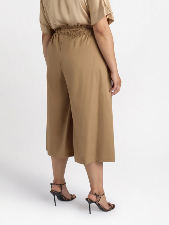Fiorella Rubino Fiorella Rubino Spodnie materiałowe P020L002289N012 Écru A-Line Fit