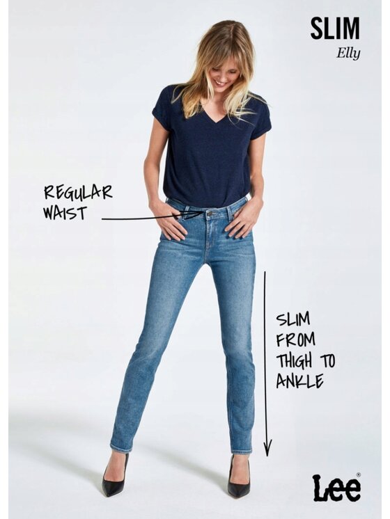 Lee Lee Jeansy Elly Szary Slim Fit
