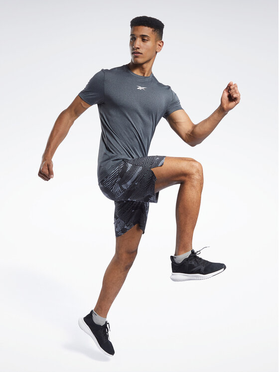 Reebok T-Shirt Workout Ready Mélange T-Shirt FU3272 Czarny | Modivo.pl