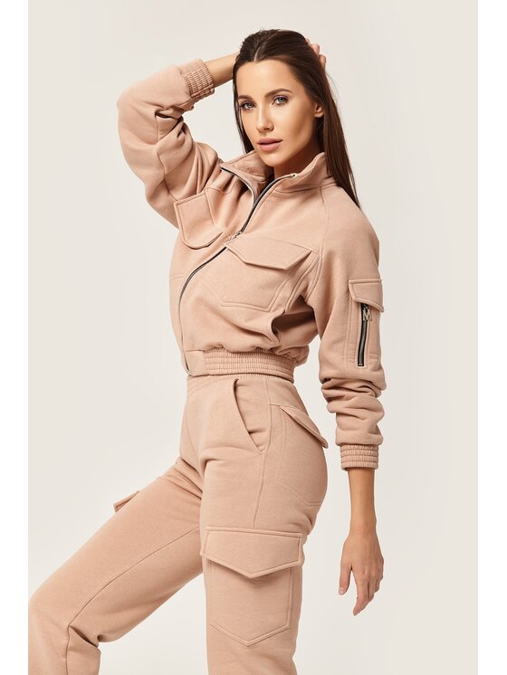 MANDRAGORA MANDRAGORA Felpa Cargo Beige Regular Fit