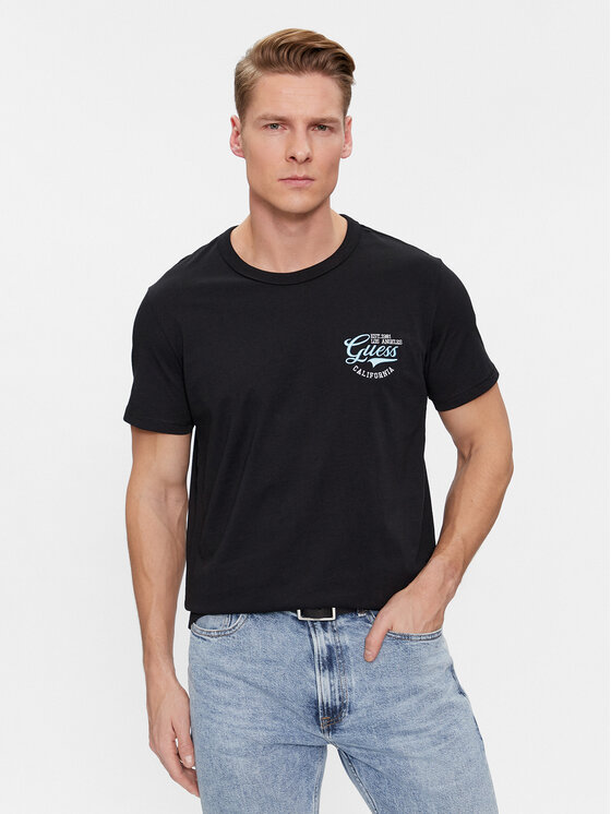 Férfi Póló Guess, Méret: XXL, Fekete, Ss Cn Guess Planisph M4RI11 I3Z14