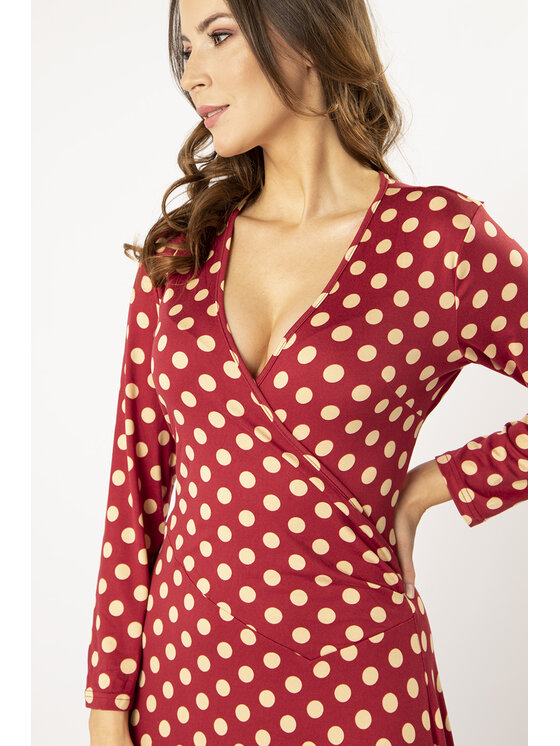 QUIOSQUE QUIOSQUE Každodenné šaty REDBEIGE DRESS Červená Regular Fit