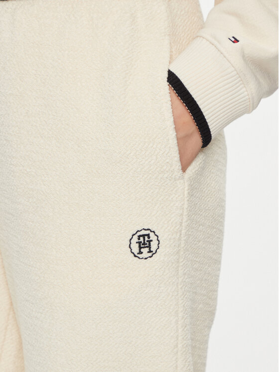 Tommy Hilfiger Tommy Hilfiger Teplákové kalhoty WW0WW40602 Écru Regular Fit