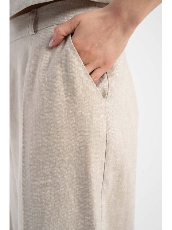 CLICK CLICK Παντελόνι υφασμάτινο 30-400 Μπεζ Relaxed Fit