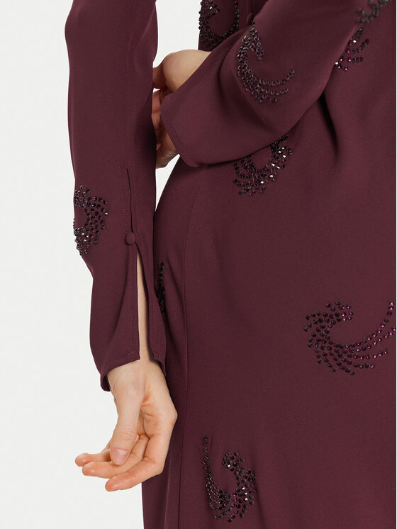 PINKO PINKO Večerní šaty 104335 A289 Bordó Regular Fit