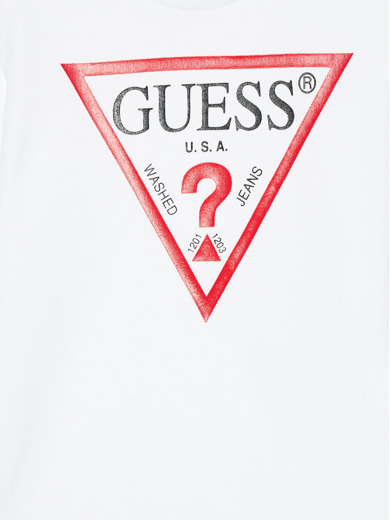Guess Guess Bluzka N84I24 K8HM0 Biały Regular Fit
