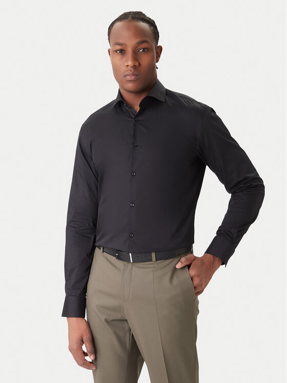 HUGO HUGO Košile Kason 50482056 Černá Slim Fit