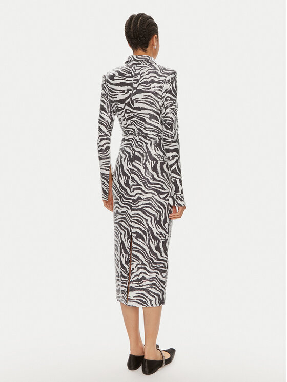ROTATE ROTATE Kokteilinė suknelė Simone 1125782959 Juoda Slim Fit
