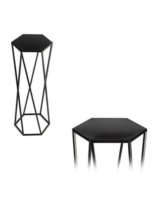 MIAhome MIAhome Kwietnik ośmiokątny 70 cm OTTAGONO I Czarny