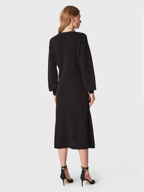United Colors Of Benetton United Colors Of Benetton Rochie tricotată 1244DV00I Negru Relaxed Fit