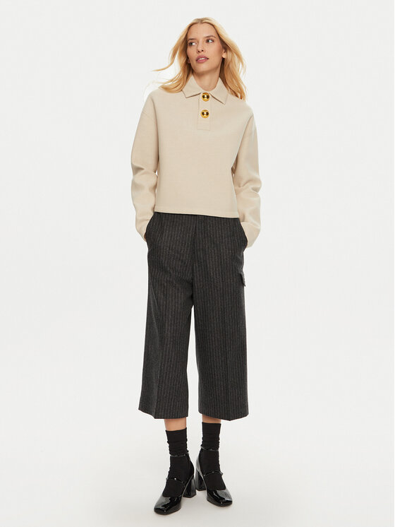 AMI Paris AMI Paris Sweter FPL318.750 Beżowy Regular Fit