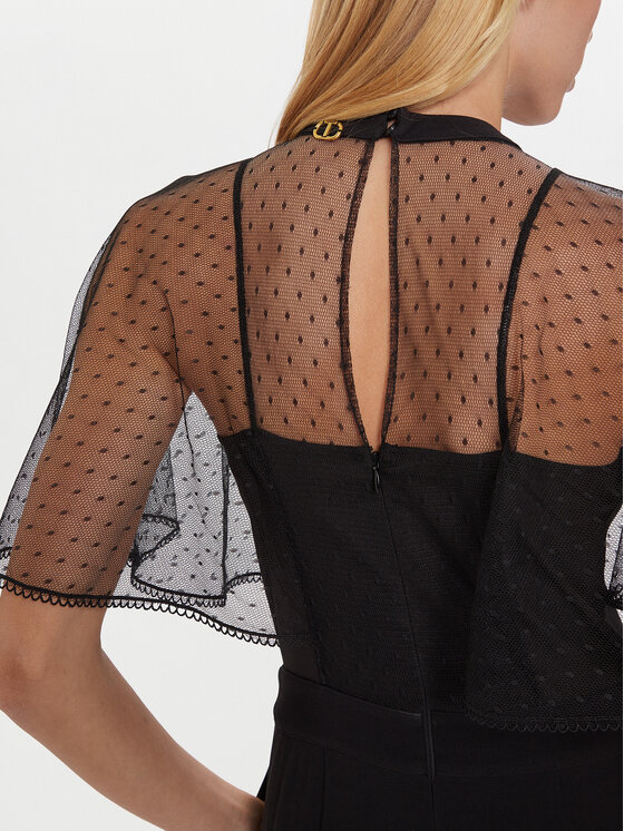 TWINSET TWINSET Kombinezonas 252TT2340 Juoda Wide Leg