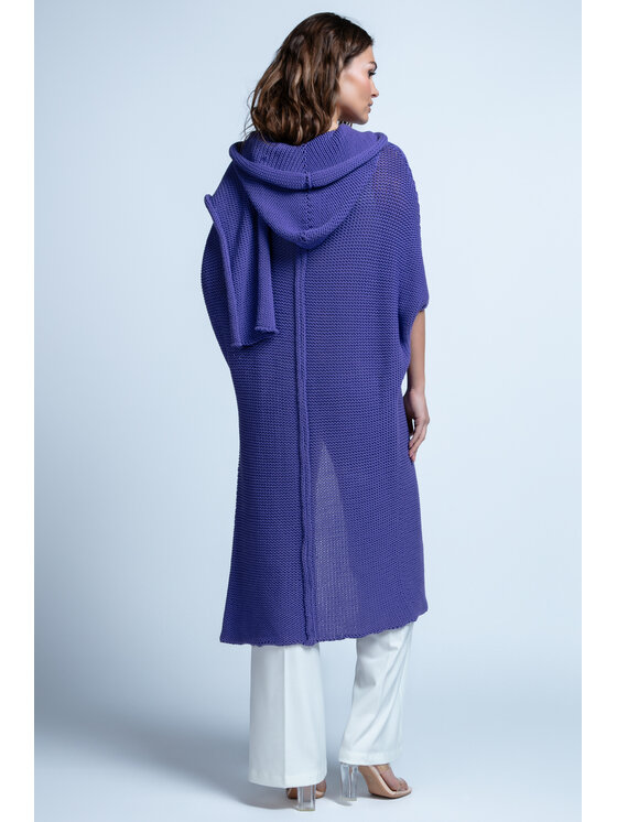 Fobya Fobya Kardigan F1852 Fioletowy Oversize