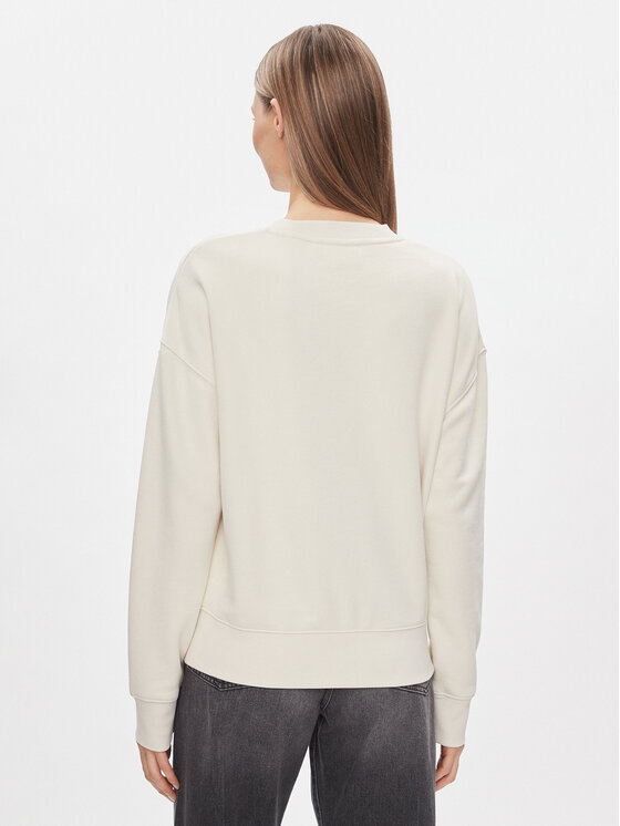 Calvin Klein Calvin Klein Mikina Micro Logo K20K206630 Écru Regular Fit