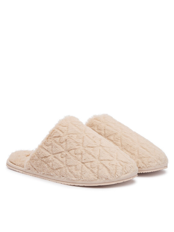 Calvin Klein Calvin Klein Sussid Home Slipper Fur Aop HW0HW03218 Beež