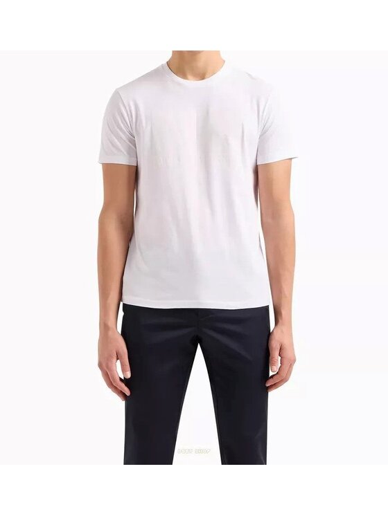 Armani Exchange Armani Exchange T-Shirt 3DZTCE ZJ3VZ 1100 Biały Regular Fit