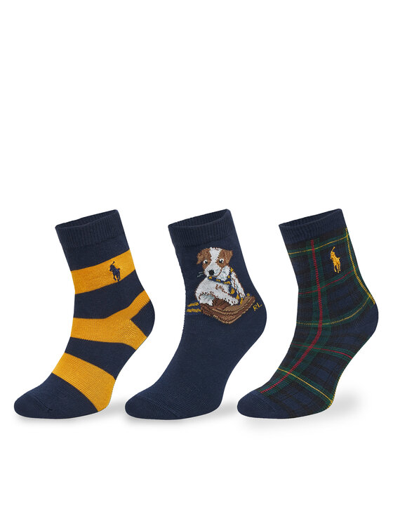 Polo Ralph Lauren Polo Ralph Lauren 3er-Set hohe Kindersocken 442P03154001 Dunkelblau