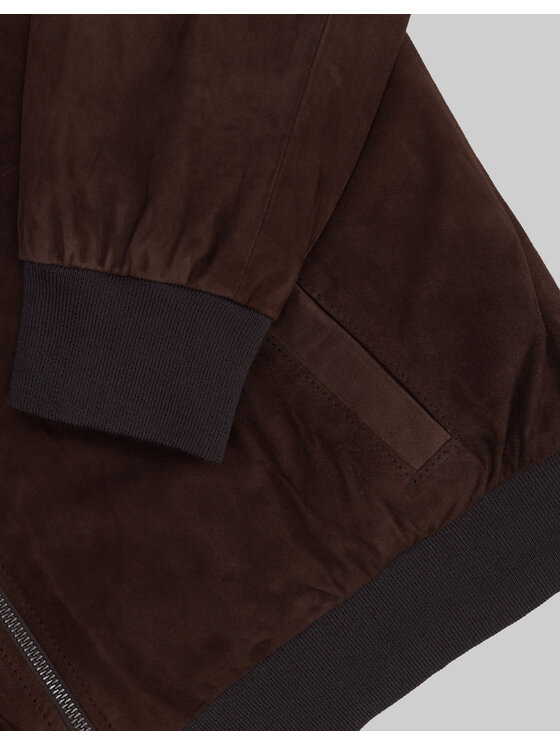 Borgio Borgio Kurtka skórzana incudine Brązowy Slim Fit