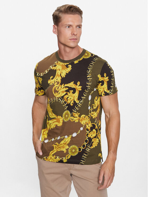 Versace Jeans Couture Versace Jeans Couture Футболка 75GAH6S0 Зелений Regular Fit