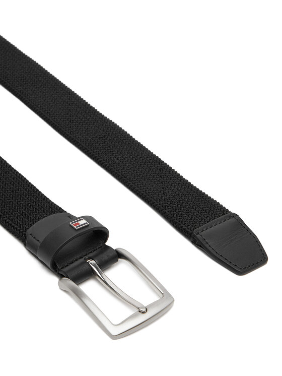 Tommy Hilfiger Tommy Hilfiger Muški remen Denton Elastic 3.5 AM0AM13354 Crna