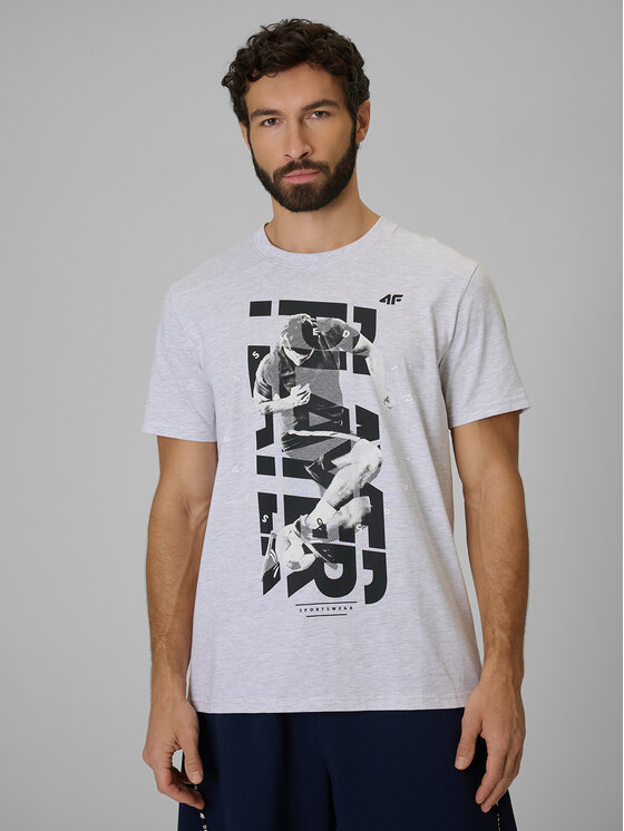 4F 4F T-Shirt casual Szary jasny Regular Fit