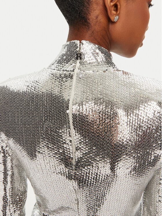 ROTATE ROTATE Bluse 1132062293 Silberfarben Regular Fit