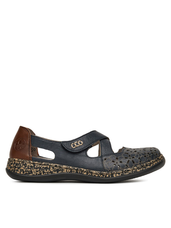 Rieker Ballerine 463H4-14 Blu scuro, taglia : 36