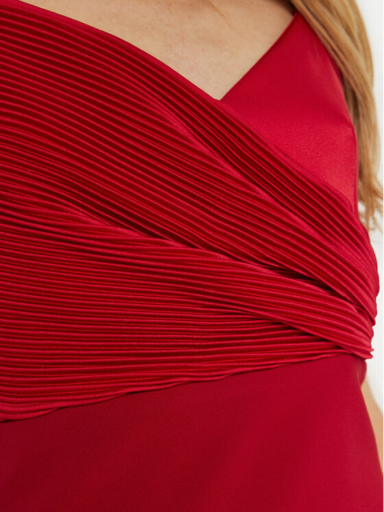 Rinascimento Rinascimento Koktejlové šaty CFC0019703002 Červená Slim Fit