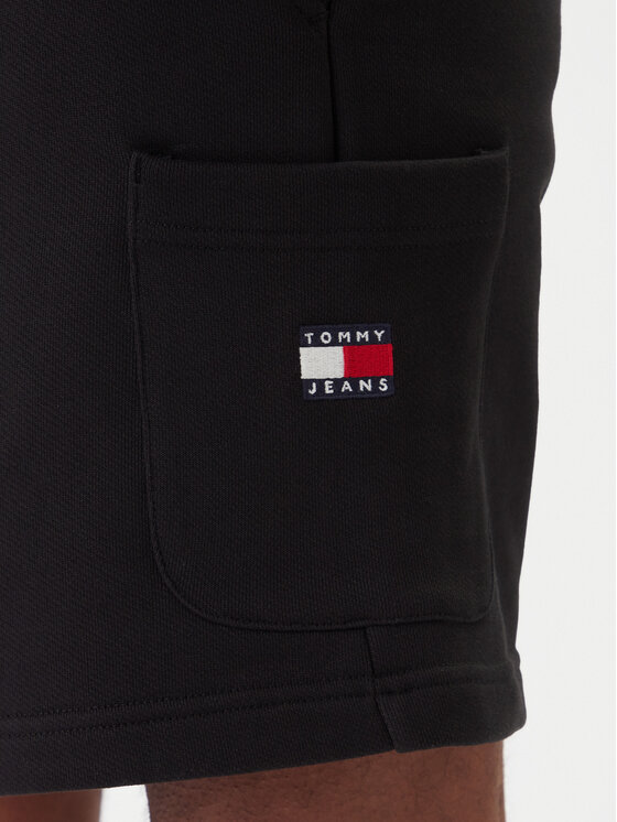 Tommy Jeans Tommy Jeans Sportske kratke hlače Badge DM0DM18479 Crna Regular Fit