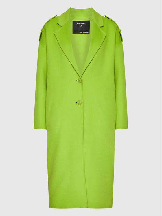 Patrizia Pepe Patrizia Pepe Palton de lână 8O0029/A006-G532 Verde Regular Fit