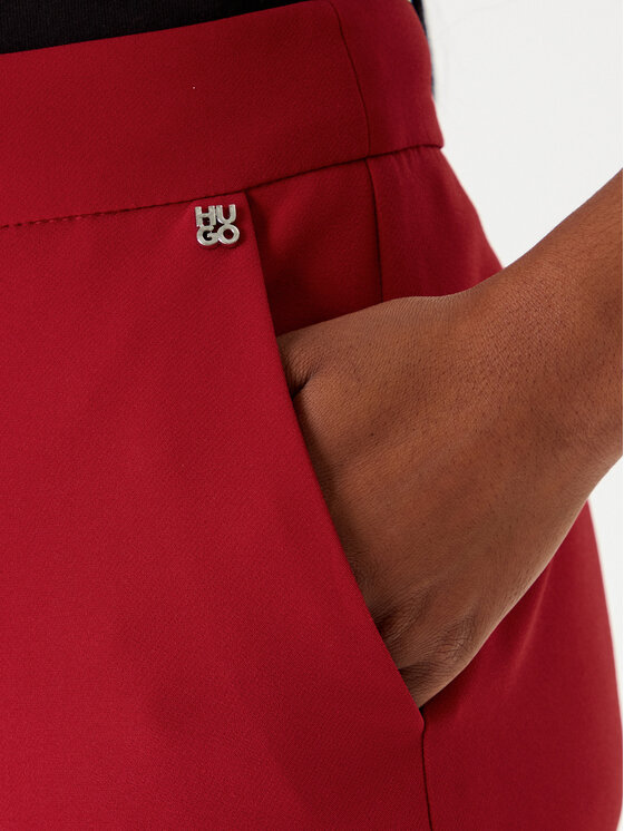 HUGO HUGO Текстилни панталони Hagonia-1 50539991 Червен Slim Fit