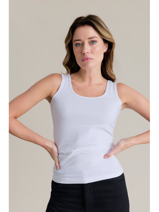 Lancerto Lancerto Top Lavena TS073226000021 Biały Regular Fit