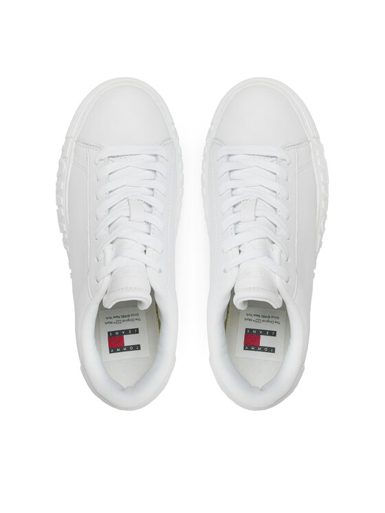 Tommy Jeans Tommy Jeans Sneakersy Tjw Leather Cupsole Ess EN0EN02507 Bílá