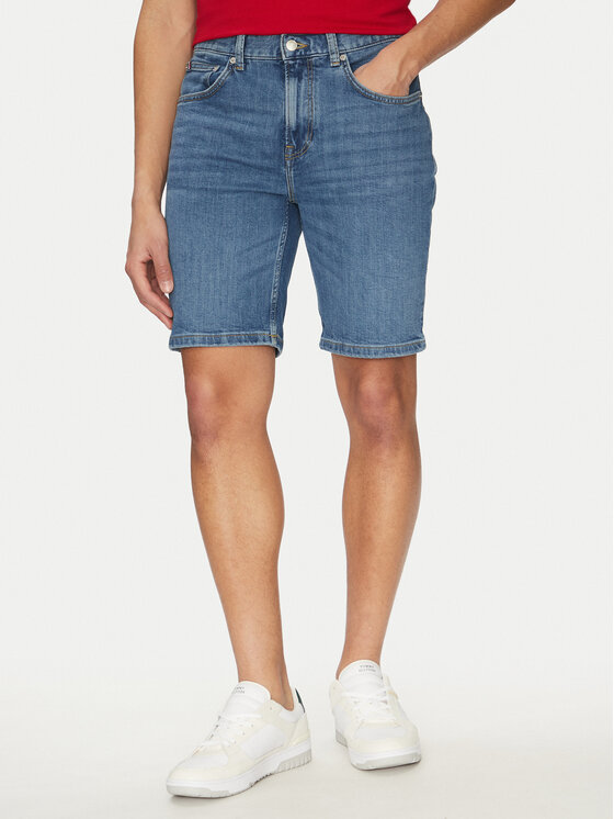 Tommy Hilfiger Džínsové šortky Brooklyn MW0MW39194 Modrá Slim Fit