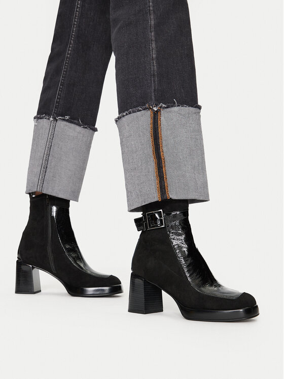 Hispanitas Hispanitas Botine Velour Str-I24 HI243664 Negru