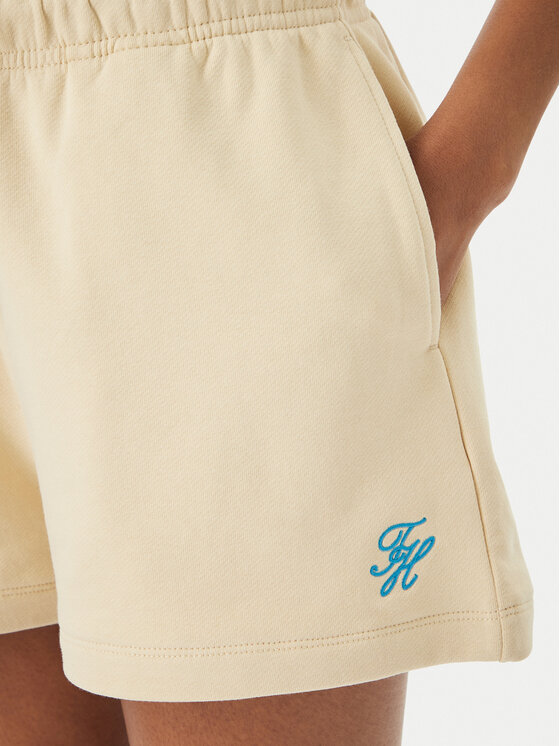 Tommy Hilfiger Tommy Hilfiger Športové kraťasy Logo Embroidery WW0WW48765 Svetlo béžová Regular Fit