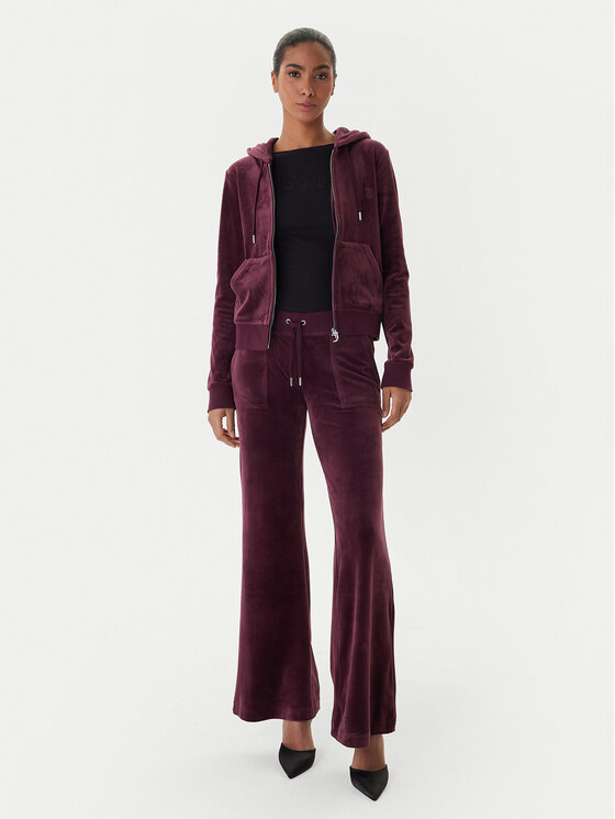 Juicy Couture Juicy Couture Teplákové nohavice Layla JCSEBJ001 Bordová Flared Leg