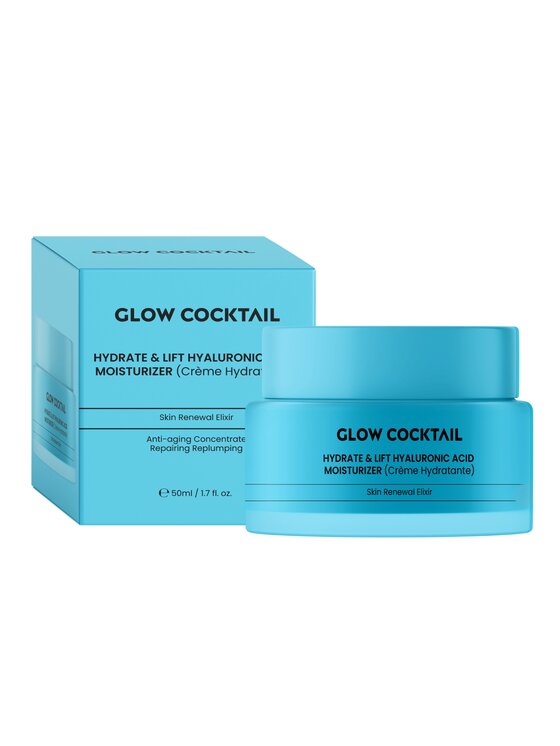 Glow Cocktail Glow Cocktail Krem Nawilżający i Ujędrniający z Kwasem Hialuronowym 50 ml Krem do twarzy