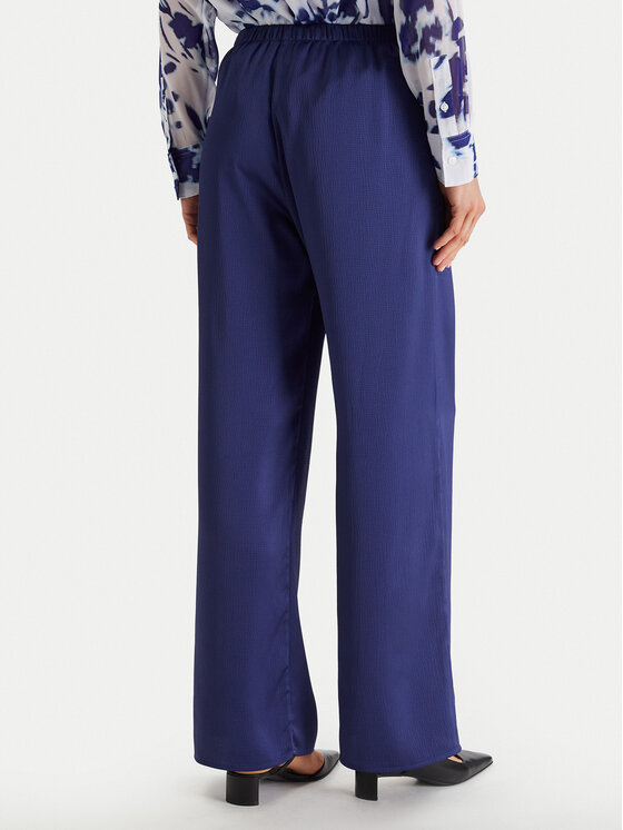 Calvin Klein Calvin Klein Medžiaginės kelnės LV044F611G Tamsiai mėlyna Regular Fit