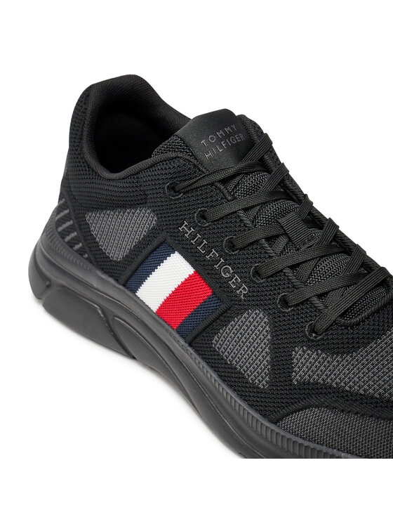 Tommy Hilfiger Tommy Hilfiger Laisvalaikio batai Modern Runner Knit Evo Ess FM0FM05245 Juoda