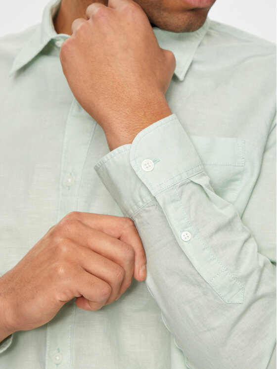 Wrangler Wrangler Camicia W5D6LOX6U 112330800 Turchese Relaxed Fit