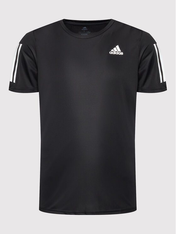 adidas adidas Тениска от техническо трико Own The Run H58591 Черен Regular Fit