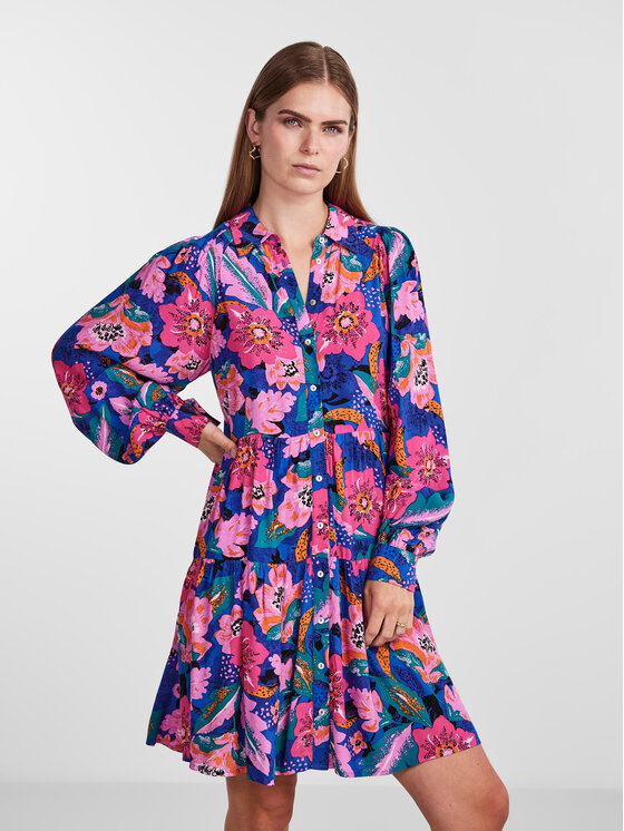 YAS Rochie tip cămașă 26030665 Colorat Regular Fit
