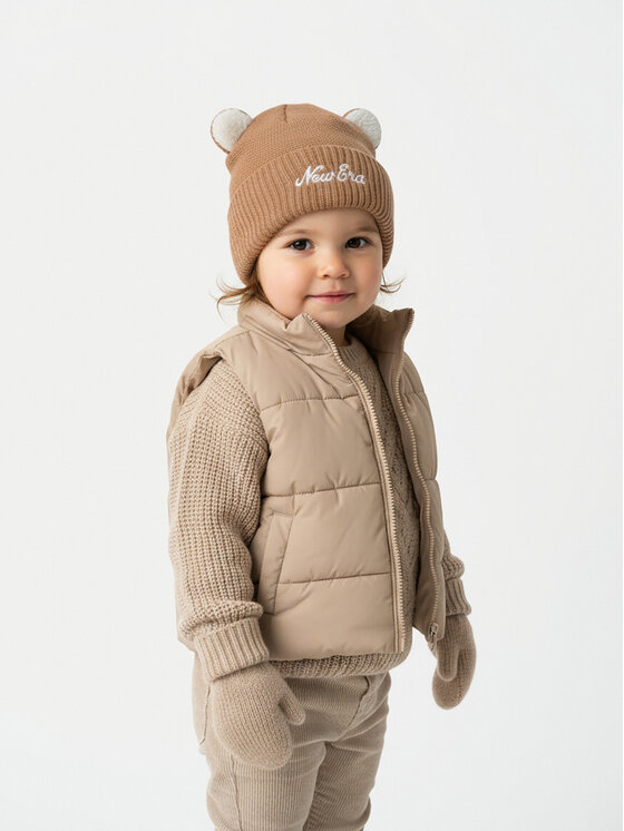 New Era New Era Čiapka Teddy Bear Ears Cuff Knit Beanie 60580864 Hnedá
