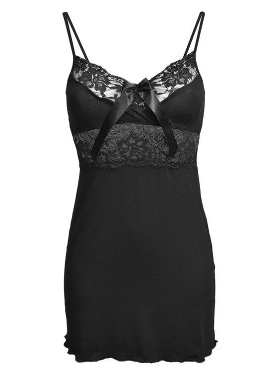 DKaren Lingerie DKaren Lingerie Halka Ines Czarny Slim Fit