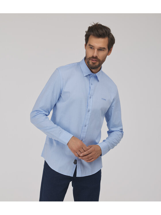 Lee Cooper Lee Cooper Koszula jeansowa VAN Niebieski Regular Fit