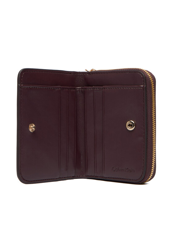 Calvin Klein Calvin Klein Kleine Damen Geldbörse Ck Medium Flap Zip Around LV04F1075G Braun